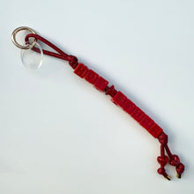 Load image into Gallery viewer, ‘HOT STUFF’ RED GLITTER BEADED BOOM BESPOKE BAG CHARM / KEYRING
