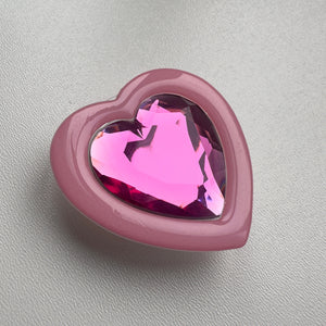 PINK CRYSTAL HEART PHONE STICKER