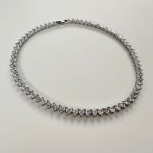 Load image into Gallery viewer, ´COLD HEART’ SILVER TENNIS NECKLACE
