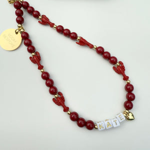 ´LOBSTER’ BURGUNDY BOOM BESPOKE PHONE BEADS