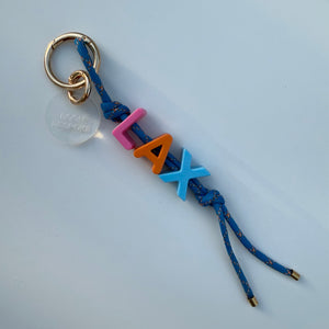 ‘LAX’ CORD BAG CHARM / KEYRING BY BOOMBESPOKE