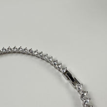 Load image into Gallery viewer, ´COLD HEART’ SILVER TENNIS NECKLACE
