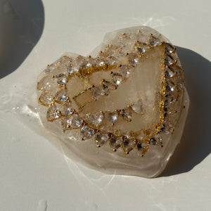 ´COLD HEART’ GOLD TENNIS NECKLACE